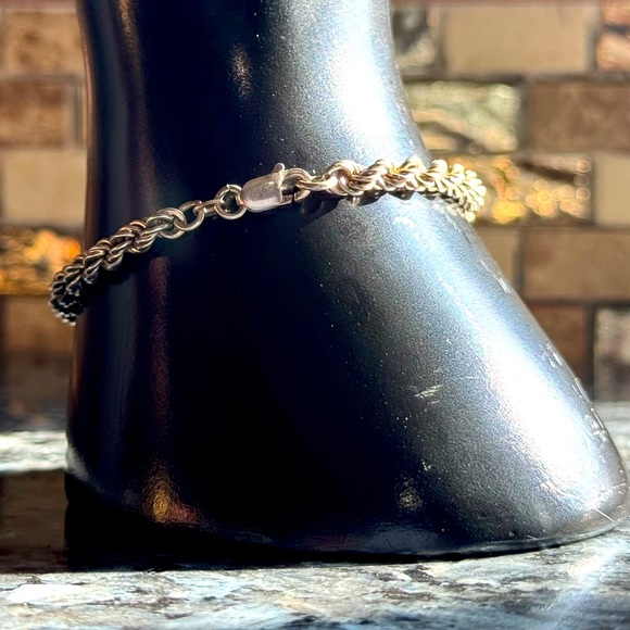 925 Sterling Silver Rope Bracelet - Picture 2 of 3